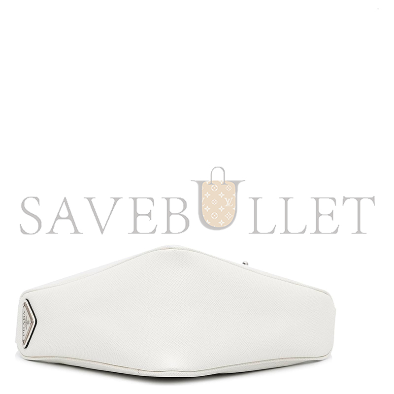 Pra*a white saffiano cuir triangle crossbody bag 2vh155 (28*18*11cm)